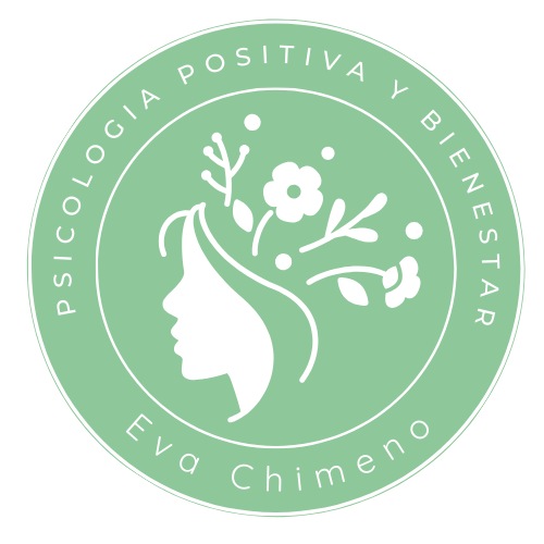 psicologia positiva y bienestatr, represnta una mujer cuyos pensamientos son flores, represntando el cultivo y el florecimiento psicológico asociado a la psicología positiva